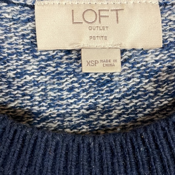 Loft 3/4 Sleeve Multi Colored Sweater. Size Petite XSP - Picture 3 of 3